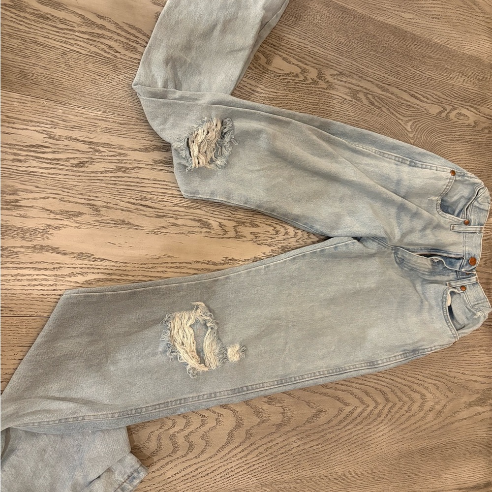 Wrangler Light Blue Ripped Denim Jeans